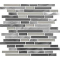 American Olean Morello 11.88" x 13.25"-Glass & Metal Mosaic-American Olean-Obsidian-11.88" x 13.25"-State Tile