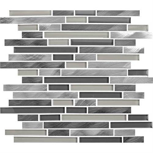 American Olean Morello 11.88" x 13.25"-Glass & Metal Mosaic-American Olean-Obsidian-11.88" x 13.25"-State Tile