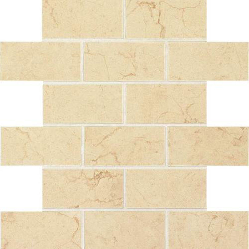 Daltile Florentine 2 x 4 12" x 12"-Porcelain Mosaic-Daltile-Marfil Mosaic-12" x 12"-State Tile