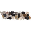 Bati Orient Pebbles Sliced Polished Border 4" x 12"-Natural Stone Mosaic-Bati Orient-Mix-4" x 12"-State Tile