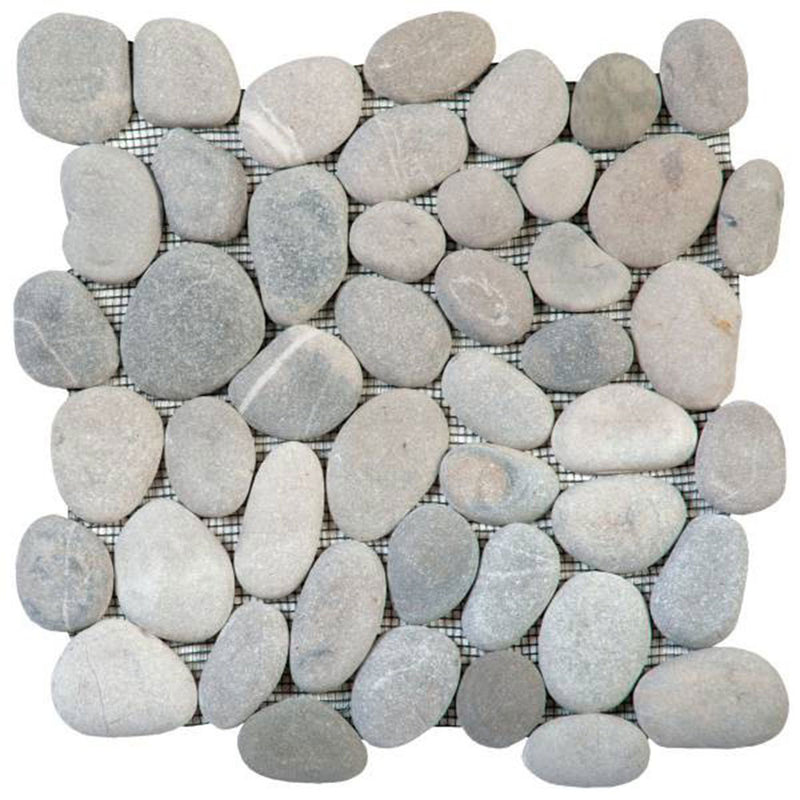 Bati Orient Pebbles 12" x 12"-Natural Stone Mosaic-Bati Orient-Grey | Beige-12" x 12"-State Tile