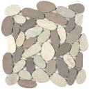 Bati Orient Pebbles Sliced XL 12" x 12"-Natural Stone Mosaic-Bati Orient-Mix White Beige-12" x 12"-State Tile