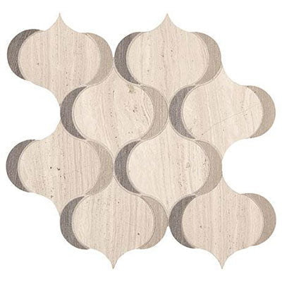 Marazzi Castellina 13" x 14"-Natural Stone Mosaic-Marazzi-Modern Arabesque Gray Fawn-13" x 14"-State Tile