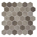 Daltile Limestone 2" HEX 12" x 13"-Limestone Mosaic-Daltile-Moselle Gris Blend-12" x 13"-State Tile