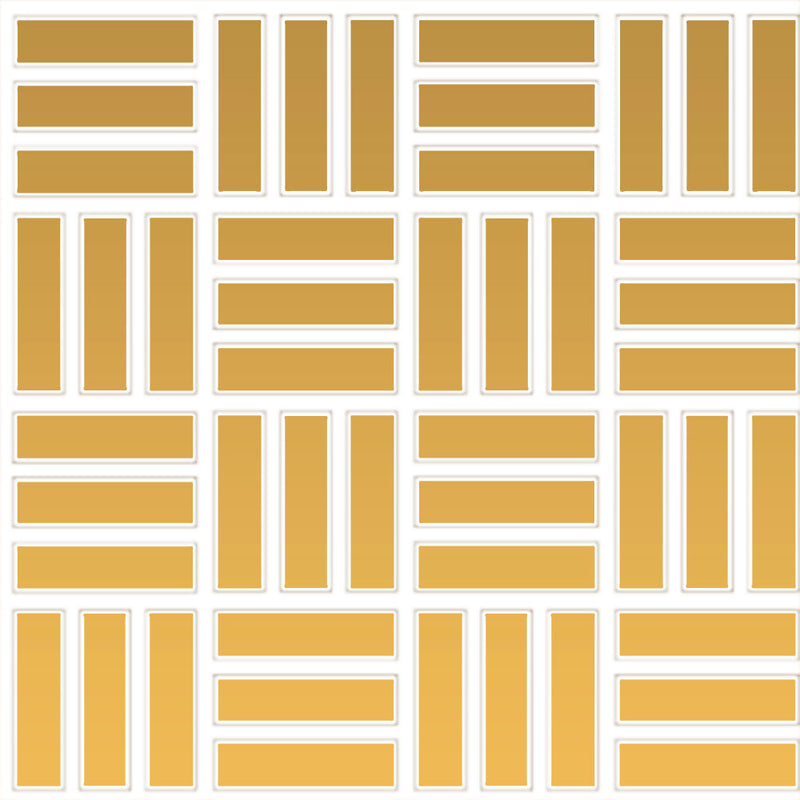 Daltile Color Wheel Mosaic Weave 1 x 3 12" x 12"-Ceramic Mosaic-Daltile-Mustard-12" x 12"-State Tile