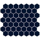 American Olean Color Story Mosaic Hex 1.5" 10.25" x 11.63"-Ceramic Mosaic-American Olean-Navy-10.25" x 11.63"-State Tile