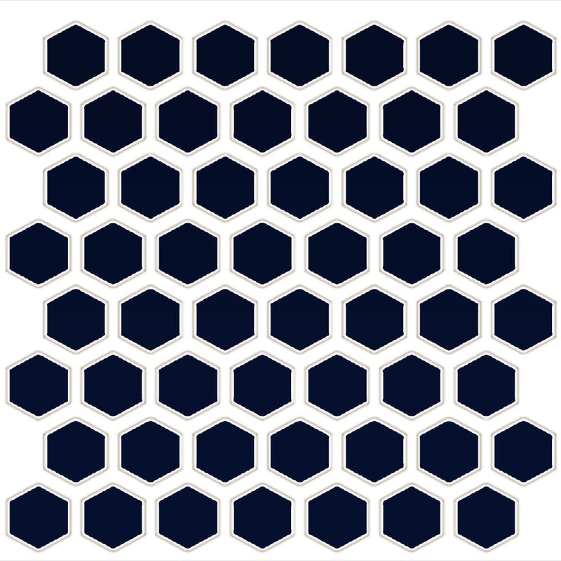 Daltile Color Wheel Mosaic HEX 1 11" x 12"-Ceramic Mosaic-Daltile-Navy-11" x 12"-State Tile