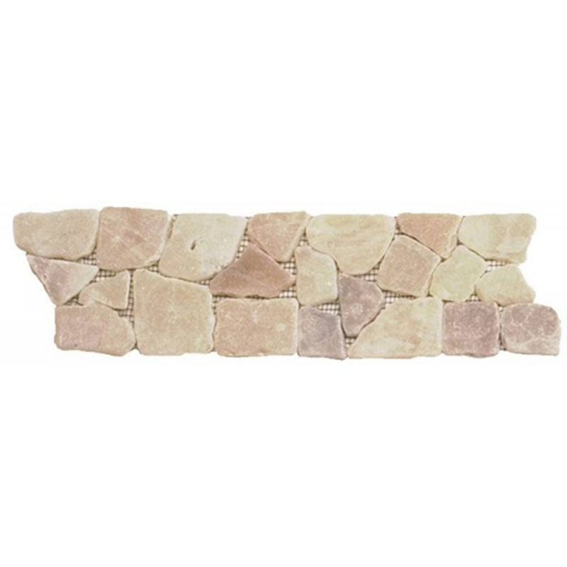 Bati Orient Opus Mosaic 4" x 12"-Natural Stone Mosaic-Bati Orient-Onyx White-4" x 12"-State Tile