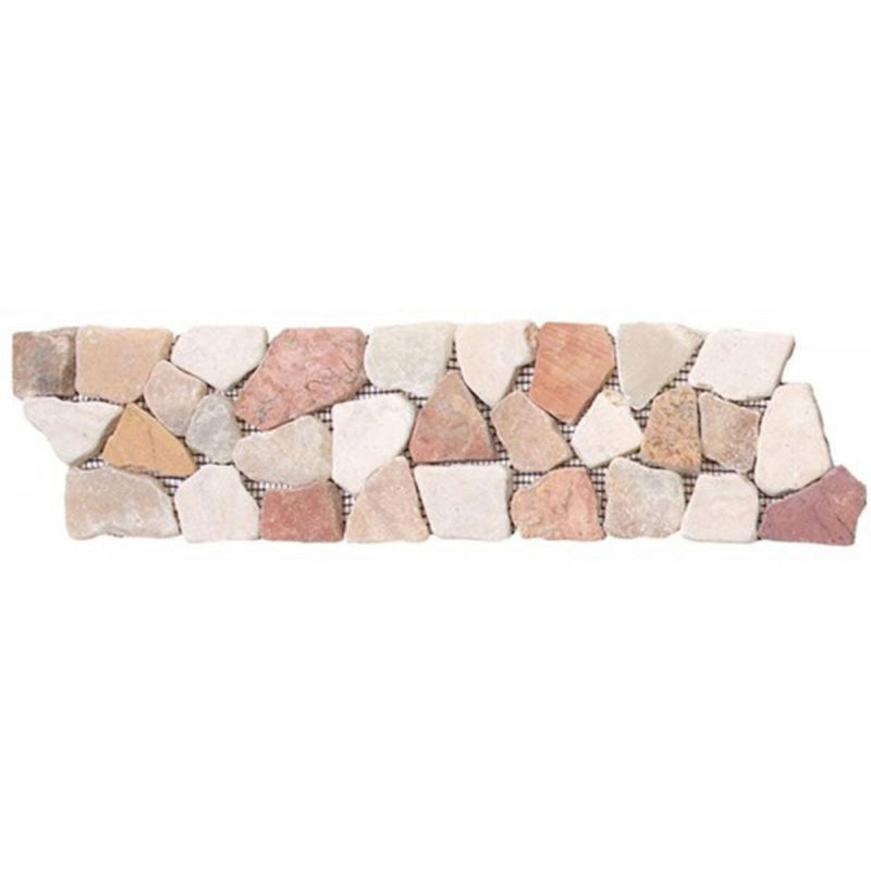 Bati Orient Opus Mosaic 4" x 12"-Natural Stone Mosaic-Bati Orient-Onyx White Red-4" x 12"-State Tile