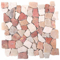 Bati Orient Opus Mosaic 12" x 12"-Natural Stone Mosaic-Bati Orient-White Red-12" x 12"-State Tile