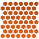 Daltile Color Wheel Mosaic HEX 1 11" x 12"-Ceramic Mosaic-Daltile-Orange Burst-11" x 12"-State Tile