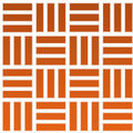 Daltile Color Wheel Mosaic Weave 1 x 3 12" x 12"-Ceramic Mosaic-Daltile-Orange Burst-12" x 12"-State Tile