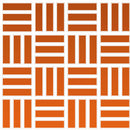 Daltile Color Wheel Mosaic Weave 1 x 3 12" x 12"-Ceramic Mosaic-Daltile-Orange Burst-12" x 12"-State Tile