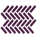 Daltile Color Wheel Mosaic Herringbone 1 x 3 9" x 12"-Ceramic Mosaic-Daltile-Plum Crazy-9" x 12"-State Tile