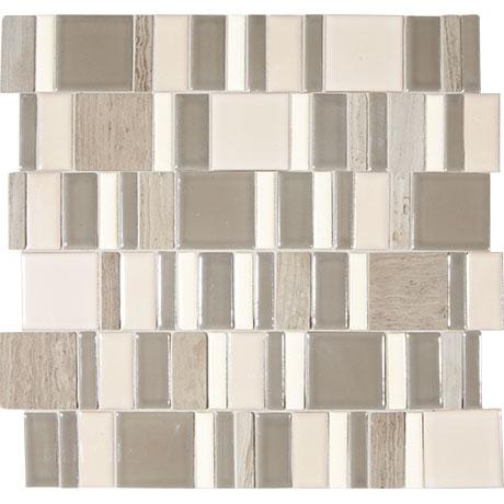 Marazzi Midpark Mosaics 12.57" x 13.37"-Glass & Stone Mosaic-Marazzi-Rainstorm-12.57" x 13.37"-State Tile
