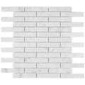 Soho Studio White Carrara Piano Brick 12" x 12"