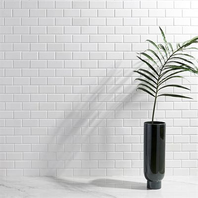 Soho Studio White Thassos 2 x 4 Brick 11.75" x 11.75" White Thassos