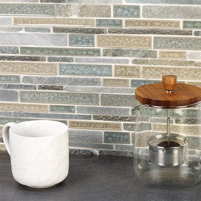 Soho Studio Art Glass 11.75" x 11.75" Botanical Green Quartz