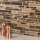 Soho Studio Art Glass 11.75" x 11.75" Botanical Java