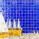 Soho Studio Aqueous 2 x 2 11.75" x 11.75" Iridescent Blue Squares