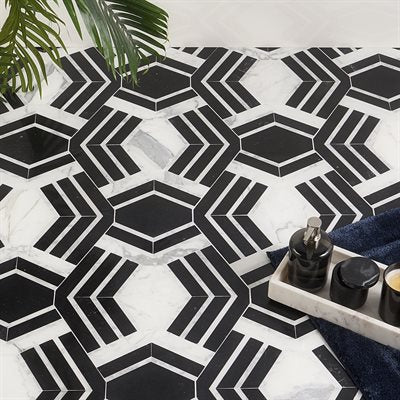 Soho Studio Encore 11" x 18" Brava Nero Marquina & Calacatta