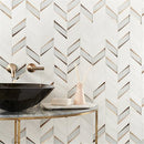 Soho Studio Giazza 10.82" x 13.3" Royal White and Glass