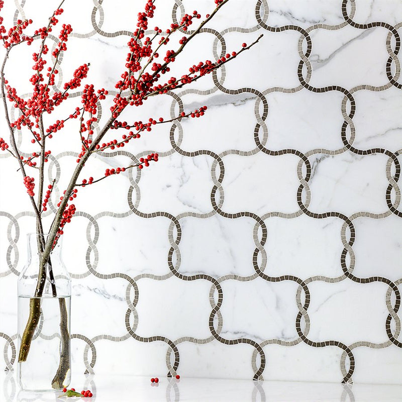 Soho Studio Mj Thule  8.5" x 12.13" Calacatta With Light & Dark Tunisia Grey