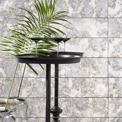 Soho Studio Old World 6" x 18" Antique Mirror Argenta