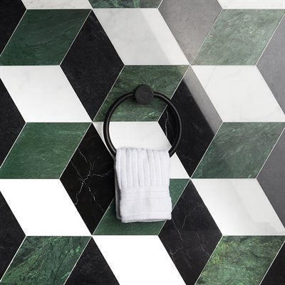 Soho Studio Pari 8" x 9.21" Pari Verde Nero Dark Green Carrara