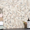 Soho Studio Pebblestone Oval 11.81" x 11.81" Lombok Sliced Flat Oval