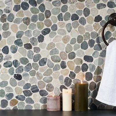 Soho Studio Pebblestone Round 11.81" x 11.81" Sumatra Sliced Round