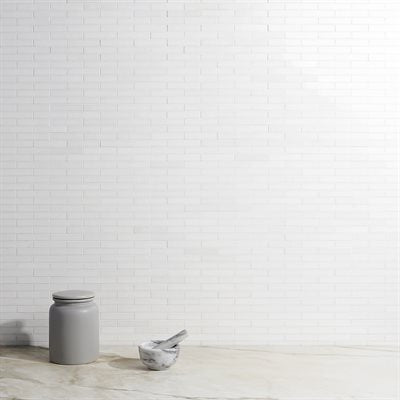 Soho Studio White Thassos Piano Brick 12" x 12" White Thassos