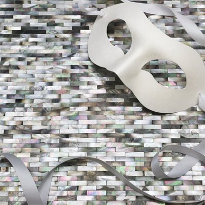 Soho Studio Pearl 11.63" x 12" Seamless Black Lip Bricks