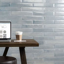 Soho Studio Frammenti 3" x 16" Brick Azur