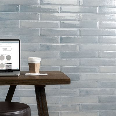 Soho Studio Frammenti 3" x 16" Brick Azur