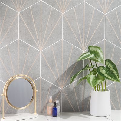 Soho Studio Piaka 12.59" x 14.48" Beams Gray