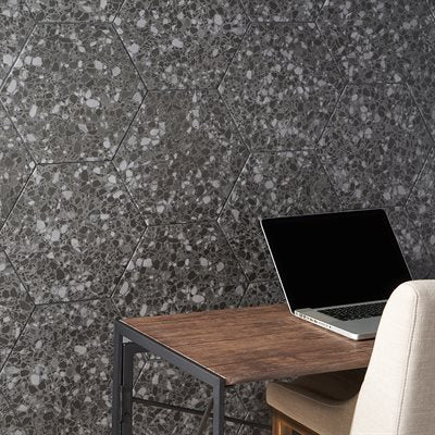 Soho Studio Wild Terrazzo 12.59" x 14.48" Graphite