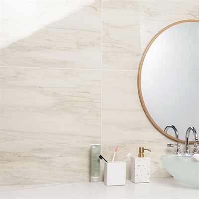 Soho Studio Lithe 24" x 24" Dolomite Snow Polished