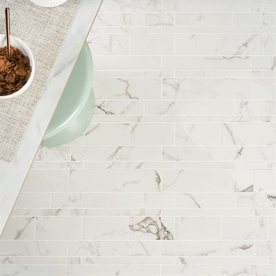 Soho Studio Lithe 11.41" x 11.69" Statuario Venato Polished