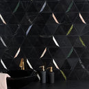 Soho Studio Wunder 12" x 20.5" Nero Gem-Nero Marquina with Multicolor Lines