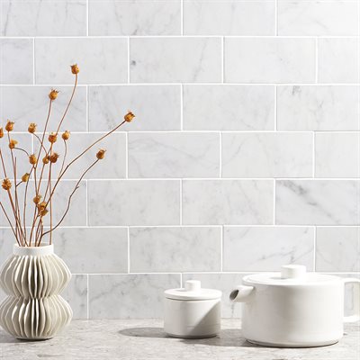 Soho Studio White Carrara 3" x 6" White Carrara