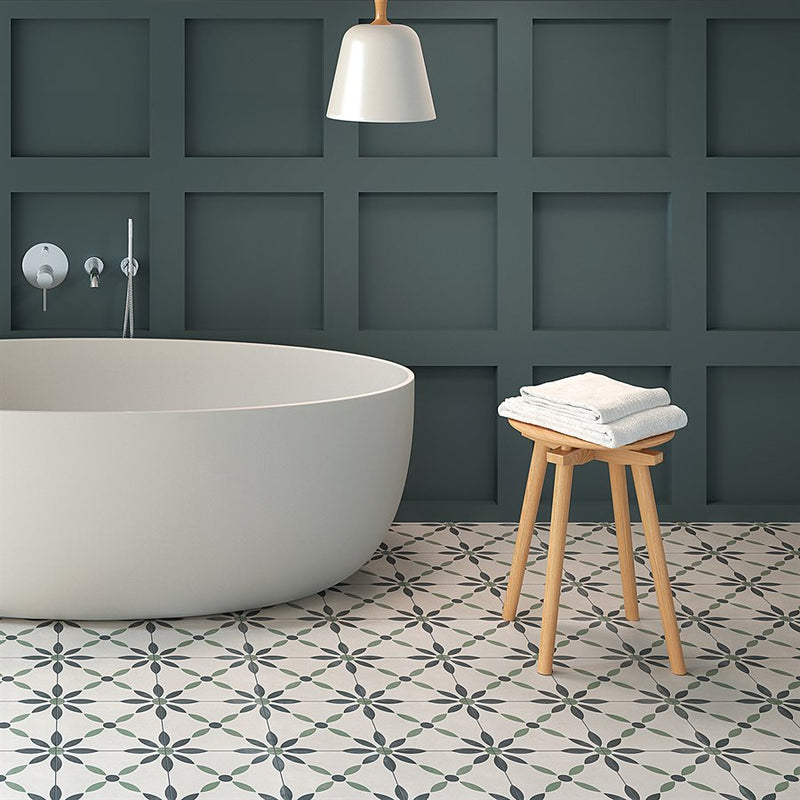 Soho Studio Dhar 9" x 9" White Flower