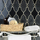 Soho Studio Empress 8.88" x 9.25" Anastasia Black Jade With Brass Line