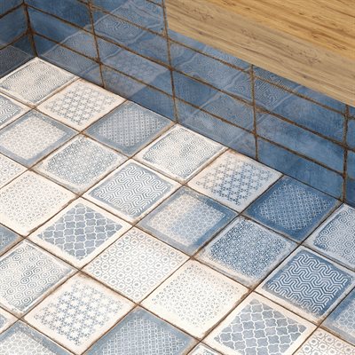 Soho Studio Bernalillo Deco 8" x 8" Blue