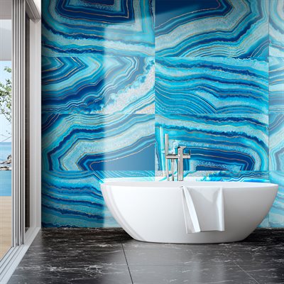 Soho Studio Deco Agate 24" x 48" Azul