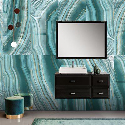 Soho Studio Deco Agate 24" x 48" Ocean