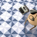 Soho Studio GeoPrism 8" x 8" Cement Deco Blue