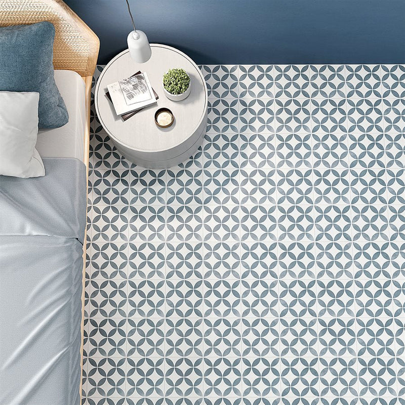 Soho Studio Dhar 9" x 9" White Petals