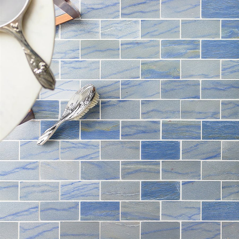 Soho Studio Macauba 2 x 4 11.81" x 11.81" Blue