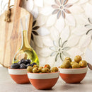 Soho Studio Mj Rain Flower 12.4" x 14.13" White Carrara, White Thassos With White Carrara Dot